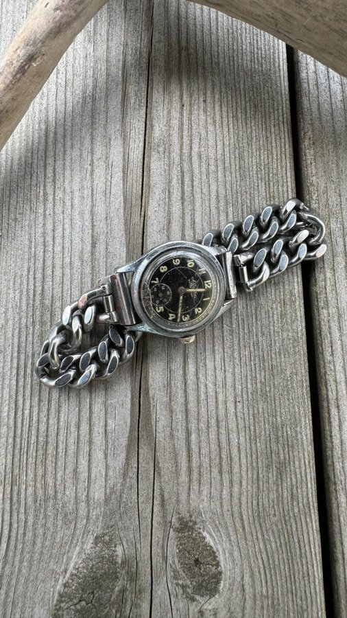 DEFEKT Vintage Atlantic Mekaniskt Manuellt Schweiziskt Armbandsur 40-50-tal