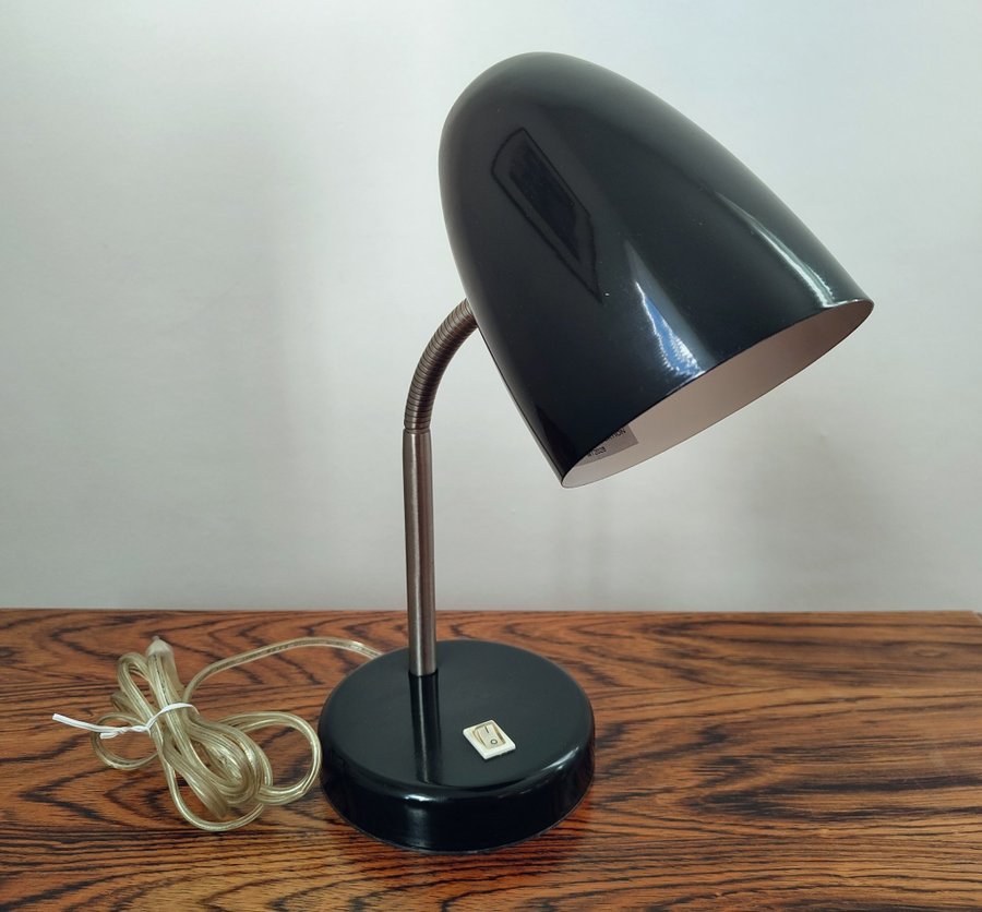 Skrivbordslampa svart med böjbar arm - EOM PRODUKTION - Vintage