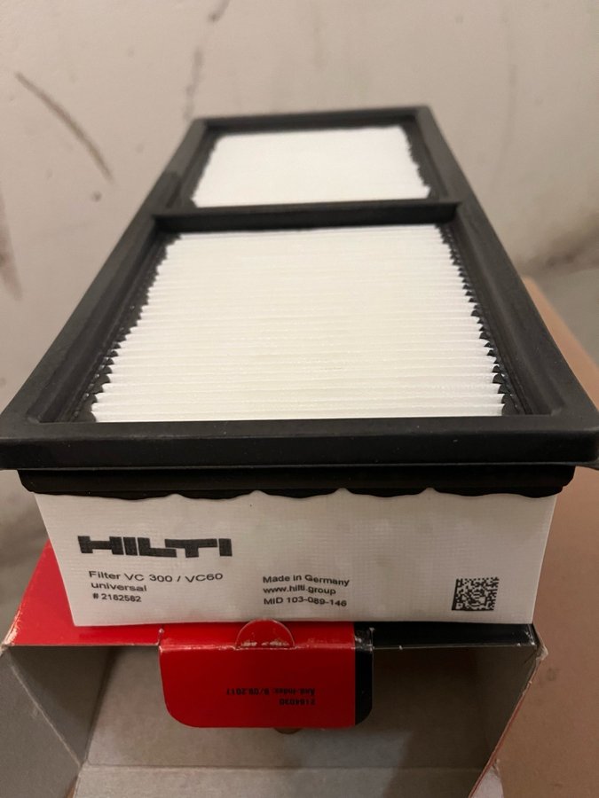 Hilti dammsugarfilter VC300/VC60 universal, nytt pris 840kr