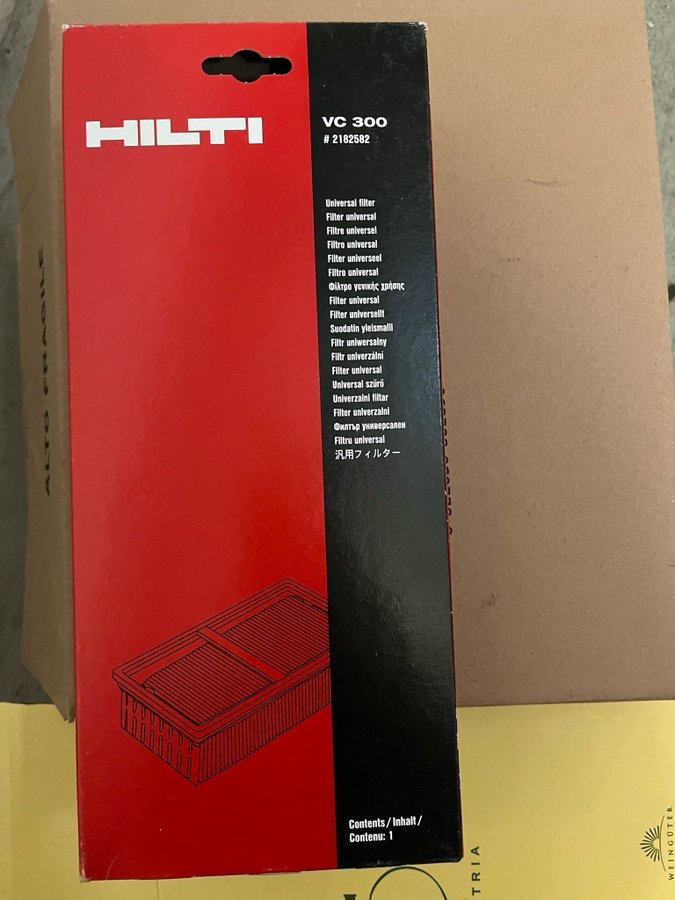 Hilti dammsugarfilter VC300/VC60 universal, nytt pris 840kr