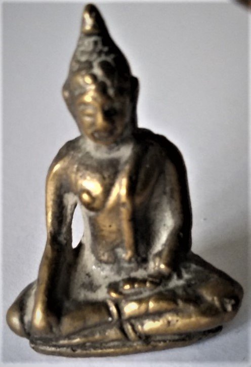 Originale miniature buddhistiske bronzestatuetter - i alt 6 stk.