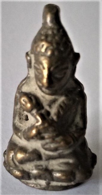 Originale miniature buddhistiske bronzestatuetter - i alt 6 stk.