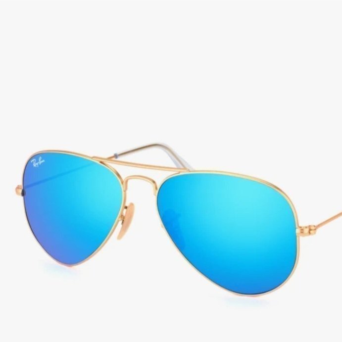 Ray-Ban Aviator Mineralglas till RB 3025 st 62 Blå spegelglas.