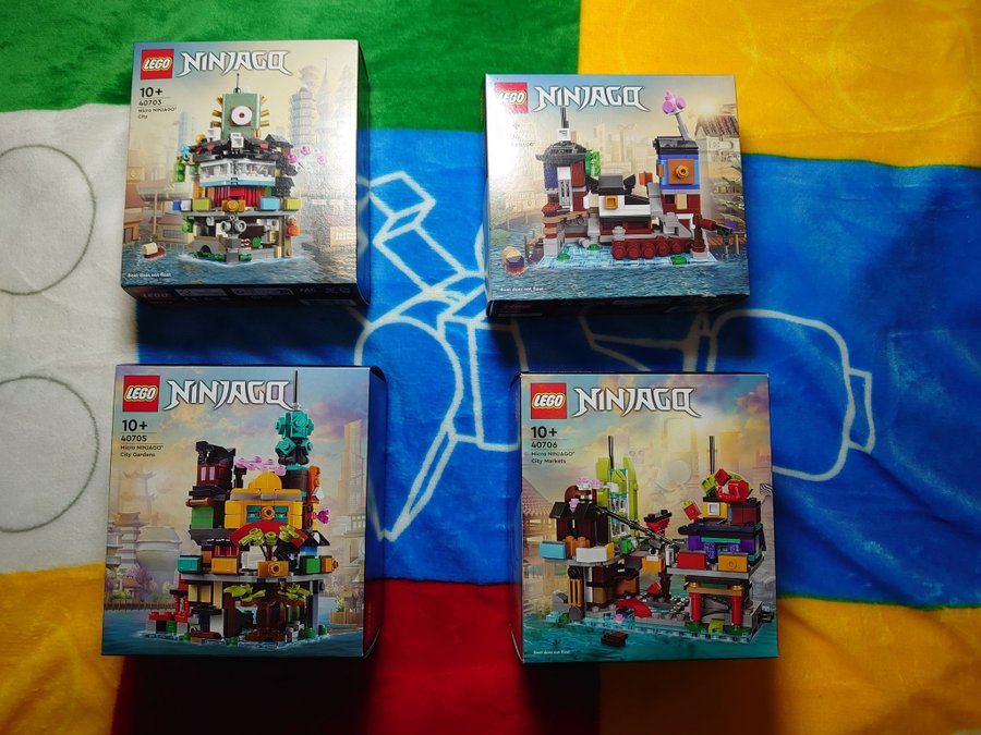 LEGO NINJAGO Micro City Set (40703 40704 40705 40706) - Nya / oöppnade