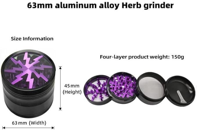 Helt ny Aluminium 4 delar kryddkvarn för köket 65 cm (25 tum) blå och lila