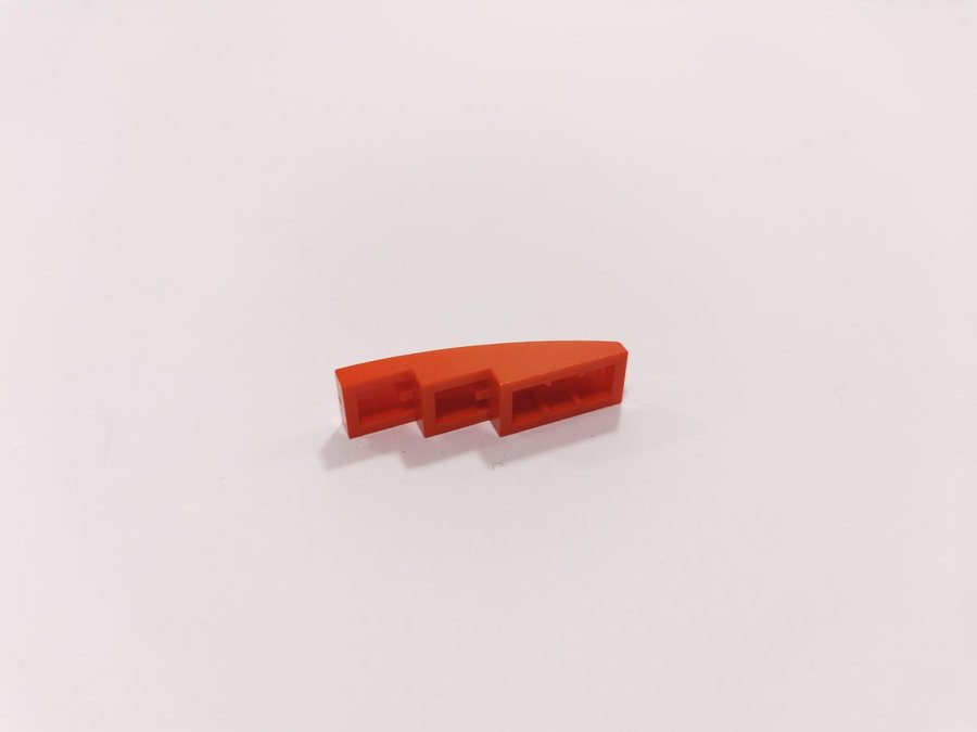 Lego - slope - curved - böjd - 4x1 - part 61678 - röd