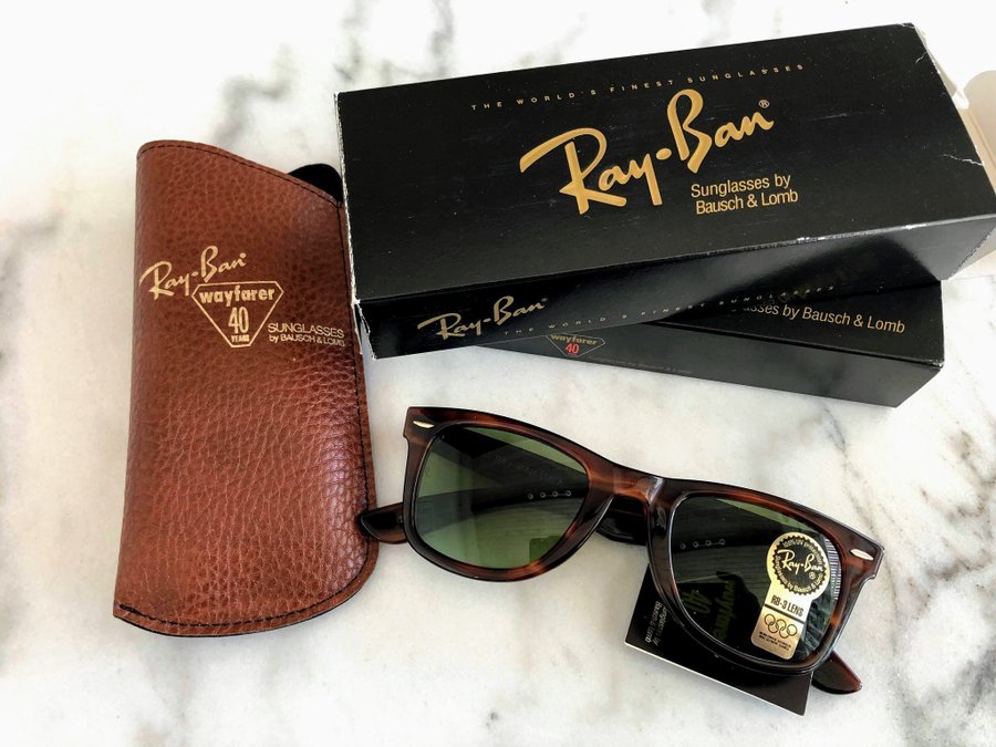 RayBan Ray Ban W1400 Wayfarer RB-3 Lens Mock Tortoise Bausch  Lomb BL USA RARE