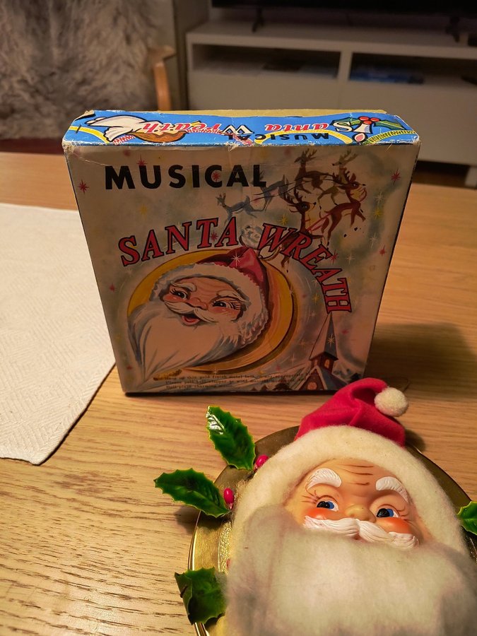 Retro Musikalisk Tomte i Originalförpackning