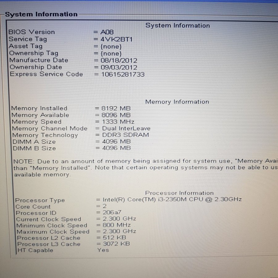 DELL LATITUDE L5520