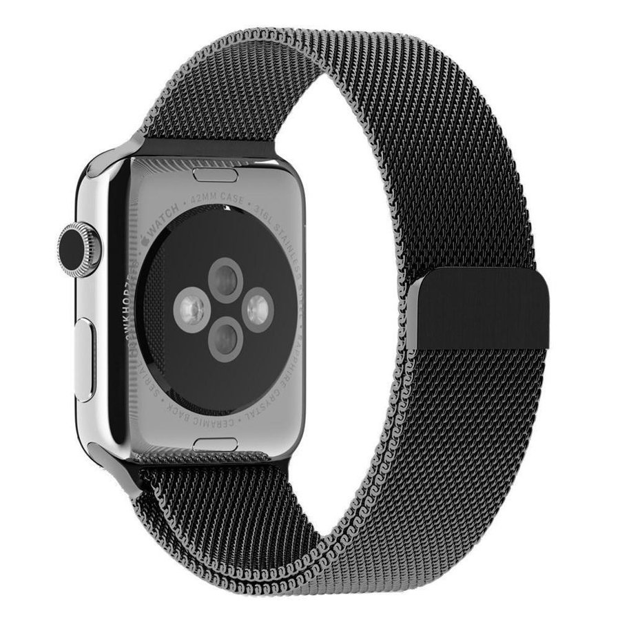 Milanesisk Loop 38/40/41/42mm Apple Watch Armband - SVART