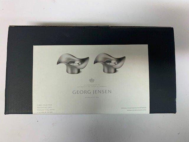 Georg Jensen par ljusstakar Cobra för värmeljus