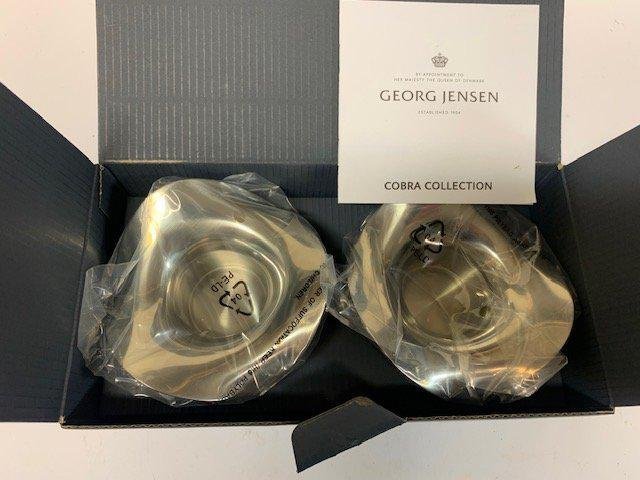 Georg Jensen par ljusstakar Cobra för värmeljus