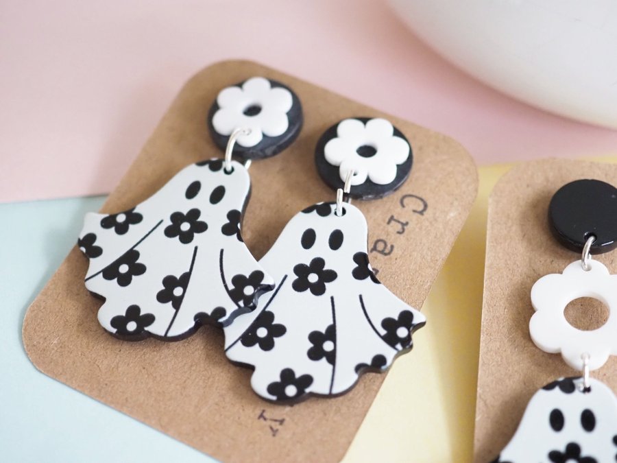 Halloween ghost earring - Halloween earrings