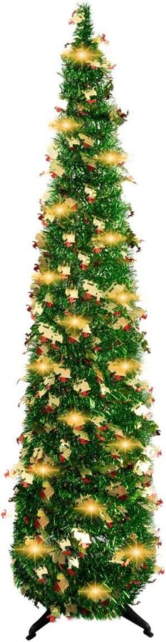 BID! Pop Up Garland Artificial Christmas Trees, 150 cm, Foldable! New!