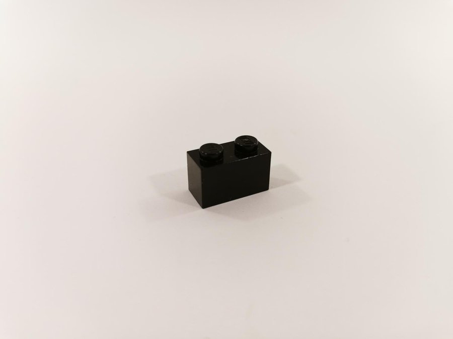 Lego - brick - bas - 1x2 - part 3004 - svart