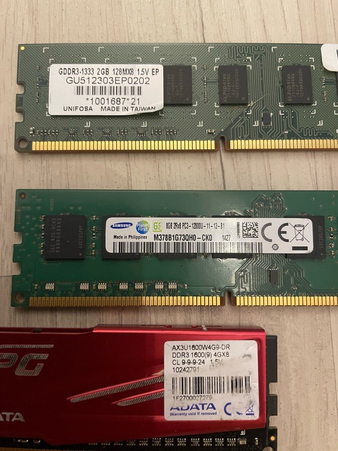 Blandade DDR 3 minnen