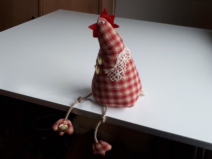 Vintage Handmade Christmas Hen. Jul. Høne, Julehøne. Höna, Julhöna. Juleting.