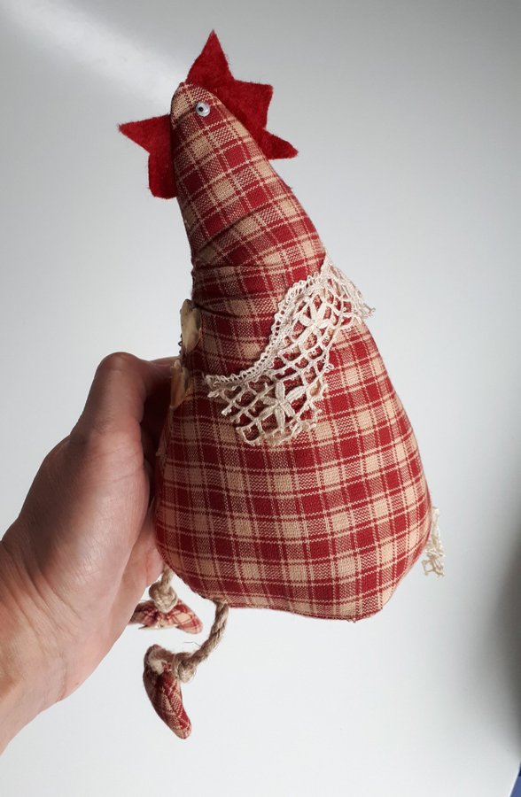 Vintage Handmade Christmas Hen. Jul. Høne, Julehøne. Höna, Julhöna. Juleting.