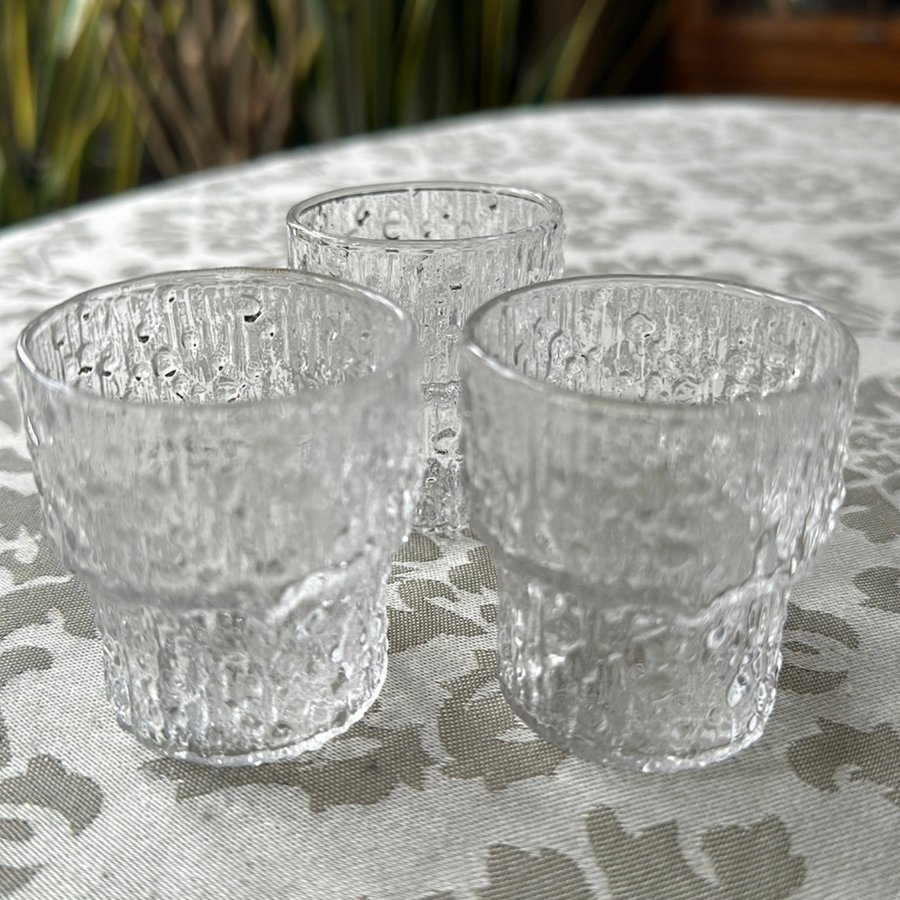 3 st snapsglas Iittala Paadar av Tapio Wirkkala