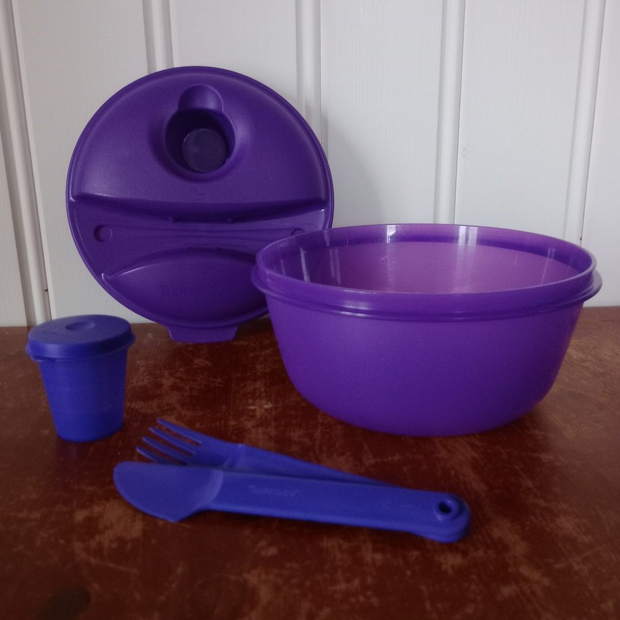 Tupperware Sallad to go set Lila