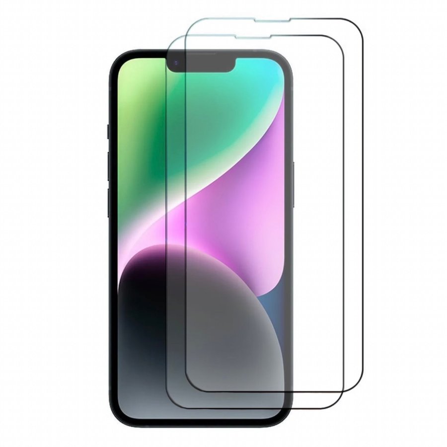 2-Pack iPhone 14 Plus - Härdat Glas Skärmskydd