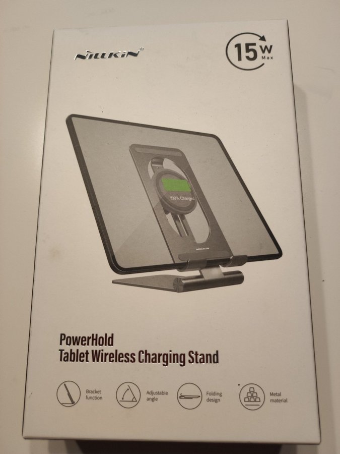 Nillkin PowerHold Mini Smartphone Stand med Qi Trådlös Laddare 15W - Grå