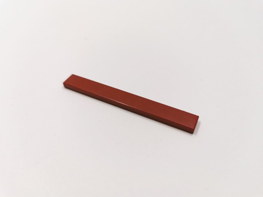 Lego - tile - slät - 1x8 - part 4162 - vinröd (dark red)