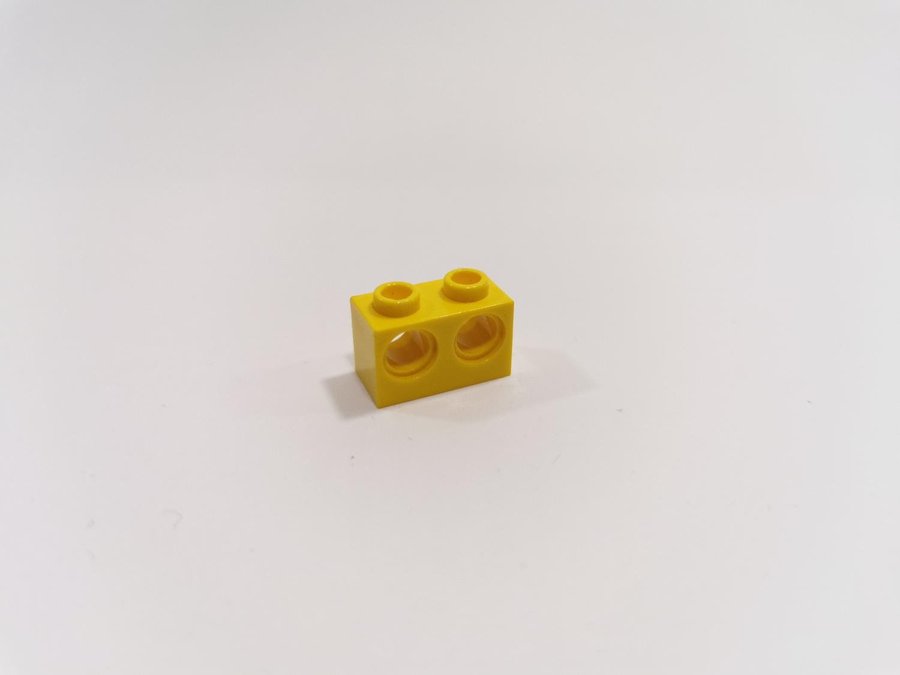 Lego - brick - modifierad - technic - 1x2 - part 32000 - gul