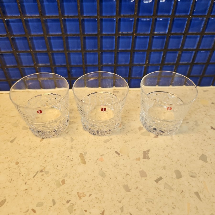 3 st IITTALA KIMARA Whiskeyglas selterglas