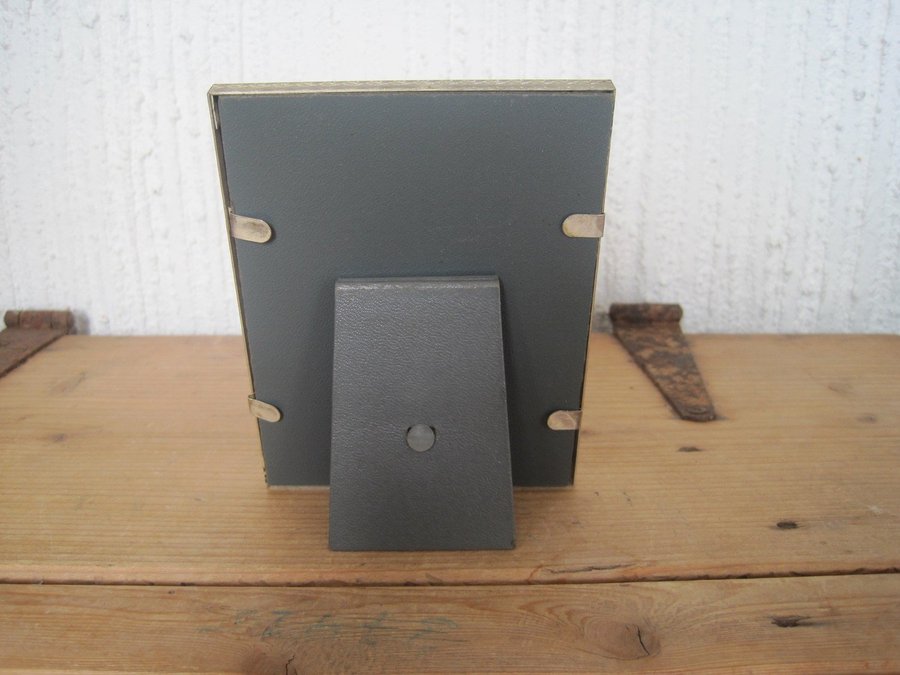 Vintage Fotoram Metallram Med Kupat Glas 9 x 12