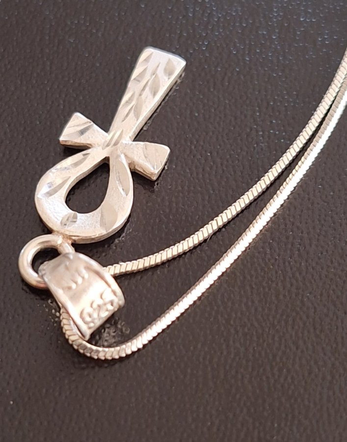 Egyptiskt ankh-kors silver handgjort