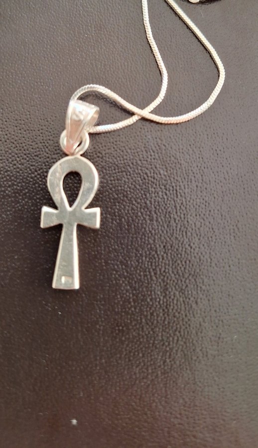 Egyptiskt ankh-kors silver handgjort