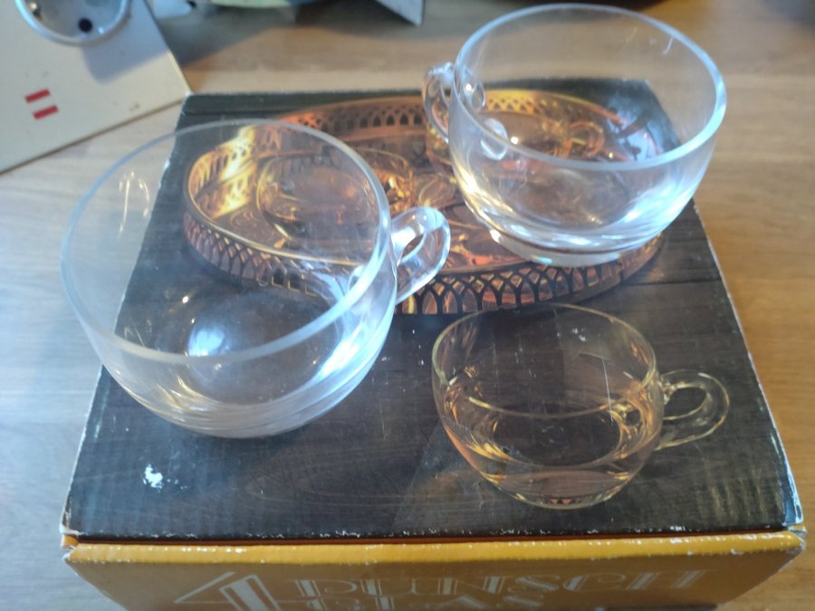 Nybro Design Sture Ljungdahl Sweden 4 Punsch Glas Glögg Espresso Shots 70 tal