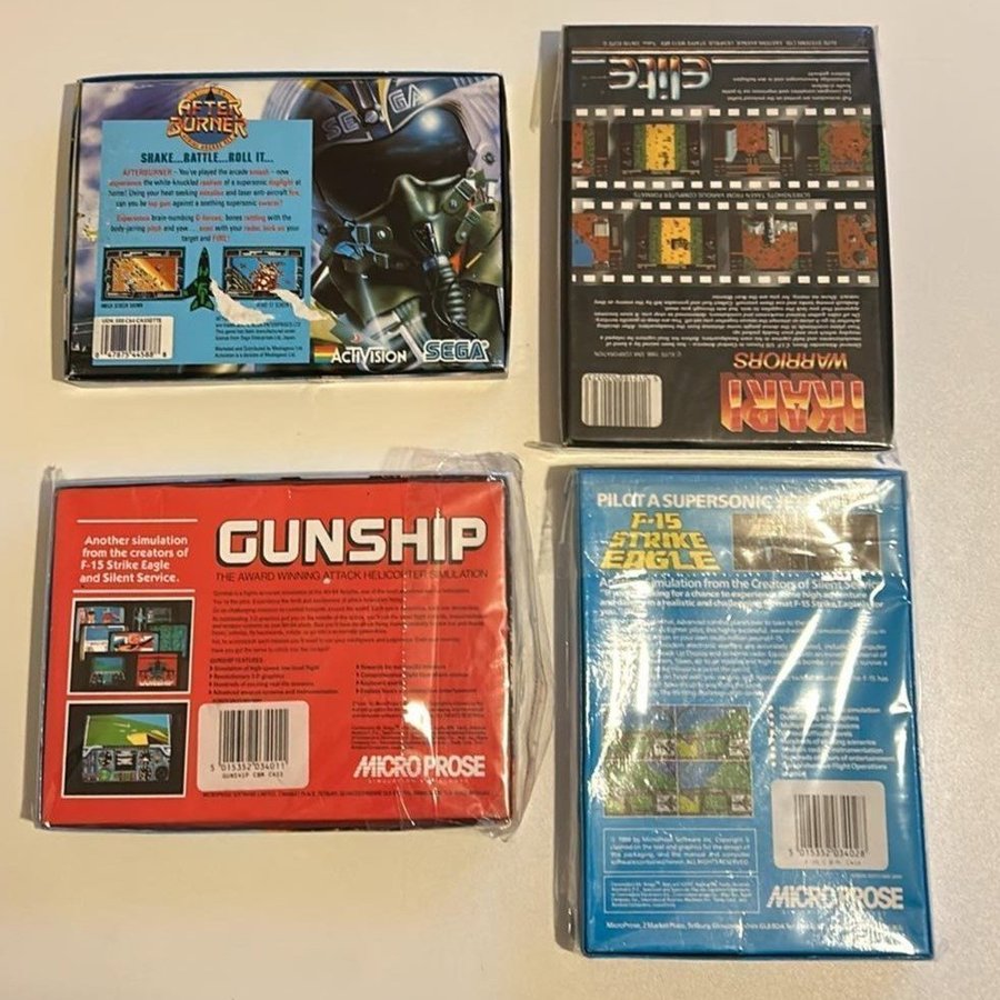 Commodore 64 - 4st Spel - After Burner, Ikari Warriors, Gunship  F-15 SE