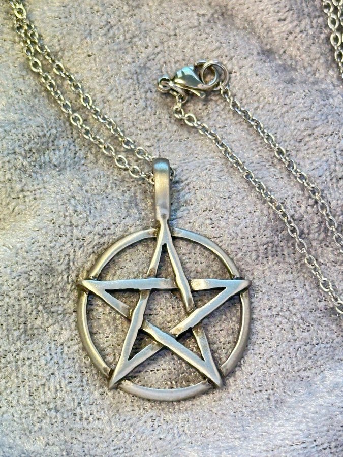 Pentagram Tenn Rostfri Kedja 60 cm