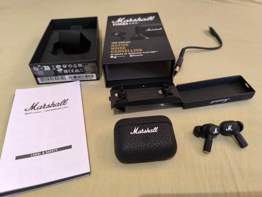 Marshall Motif II A.N.C. True Wireless - Nyskick Hörlur Hörlurar Trådlösa Musik