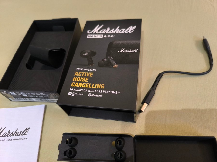 Marshall Motif II A.N.C. True Wireless - Nyskick Hörlur Hörlurar Trådlösa Musik