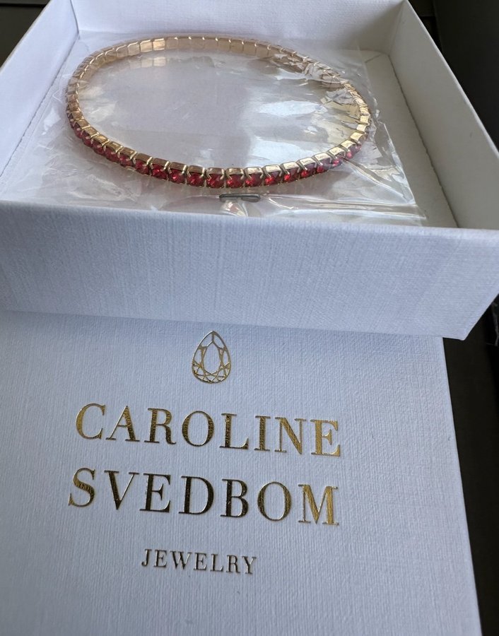 Caroline Svedbom - (Nytt) Eya Stretch Bracelet Gold Scarlet