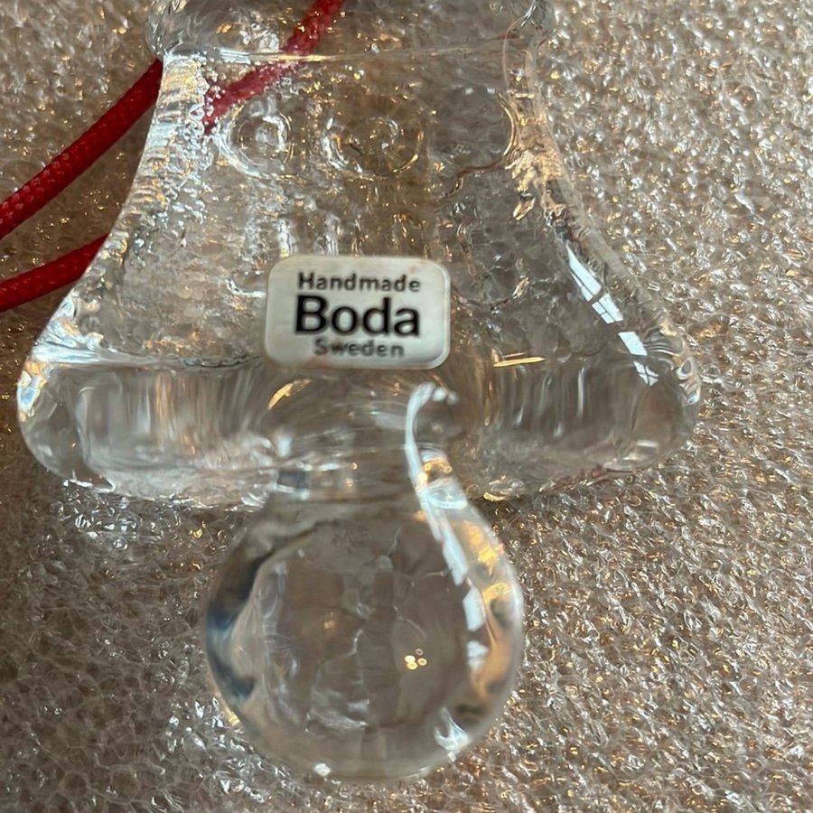 Boda Fönsterhänge Konstglas Juldekor klocka god jul glas