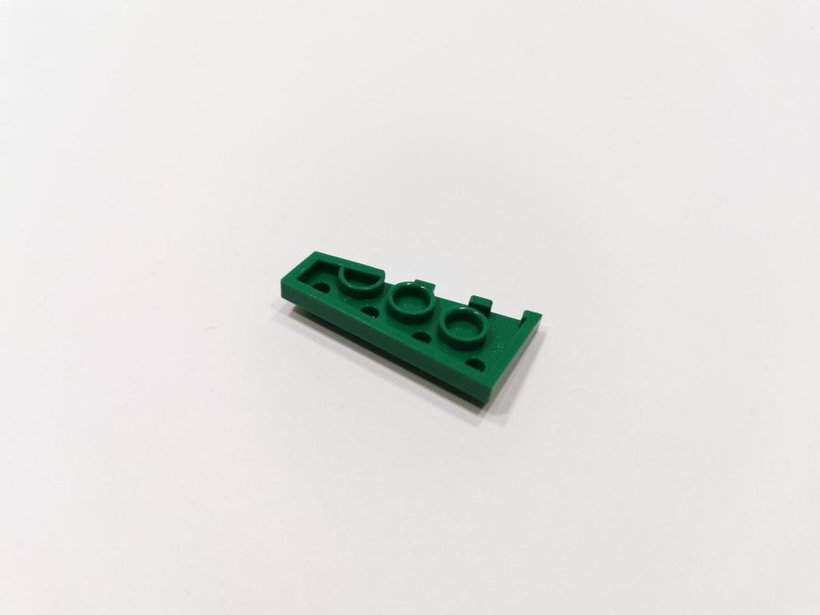 Lego - wedge - vinge - plate - vänster - 4x2 - part 41770 - grön