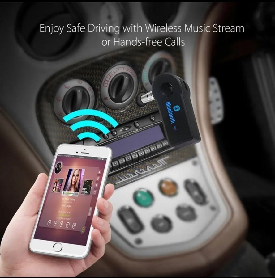 Bluetooth AUX Audio Musik Mottagare med Mikrofon/ bluetooth mottagare