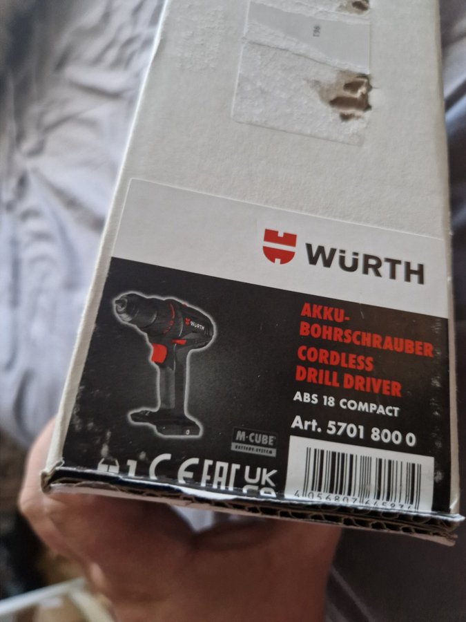 WÜRTH Akku-Bohrschrauber Cordless Drill Driver ABS 18 Compact Art 5701 800 0