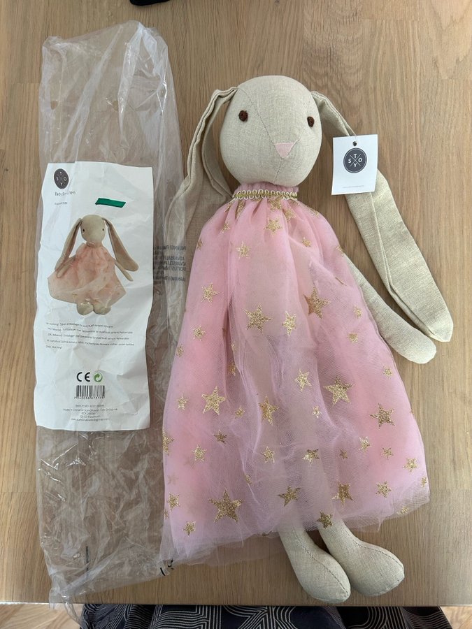 Ny! Baby Bunny Linen - kanin med vacker tyllklänning STOY