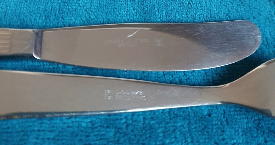 IDEAL Kaj Franck - kniv 16 cm gaffel 14,5 cm - rostfritt stål 18/8 Retro 60-tal