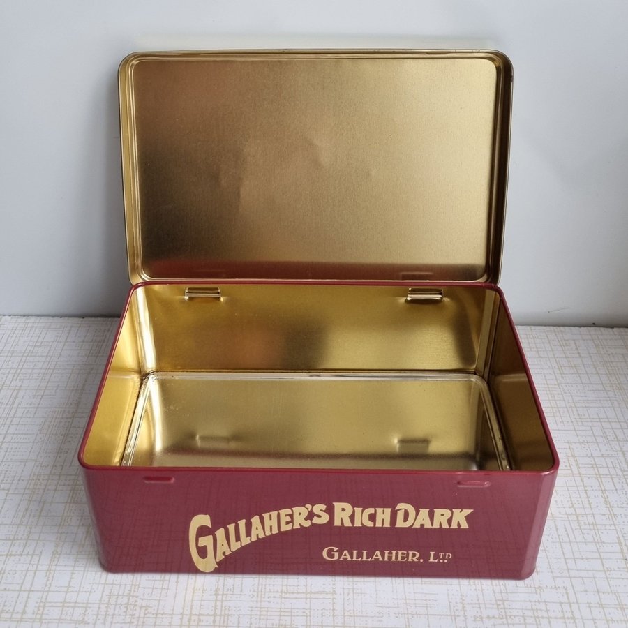 Gallaher's Rich Dark Honeydew Tins Retrostil Plåtburk Piptobak burk kvinna tobak