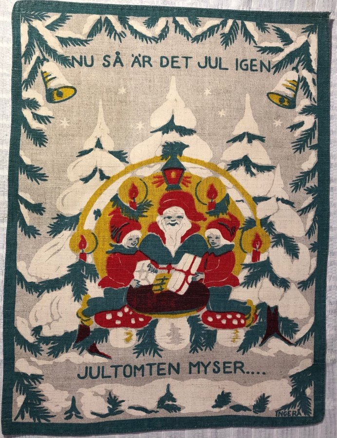 Tryckt Julbonad - sign INGER Å - Nu så är det jul igen 