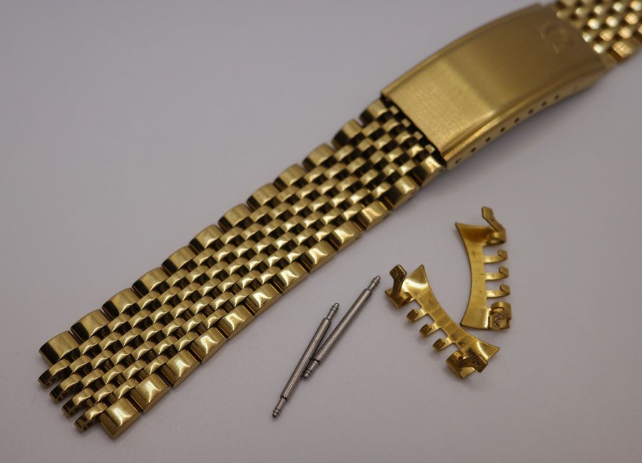 Omega gold plated strap 18mm used