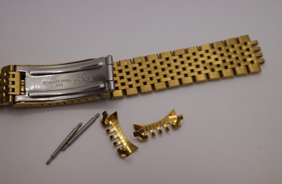 Omega gold plated strap 18mm used