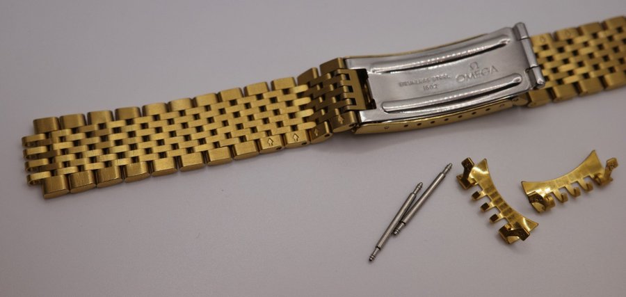 Omega gold plated strap 18mm used