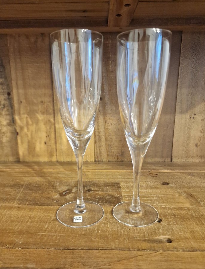 Château chateau Kosta Boda champagneglas 2 st